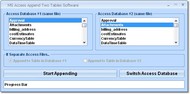 MS Access Append Two Tables Software screenshot